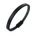 Minimalist Leather Bracelet with Black Clasp